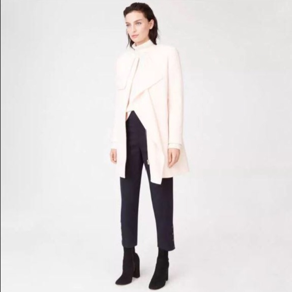 Club Monaco Roenna Collarless Trench Pink Small